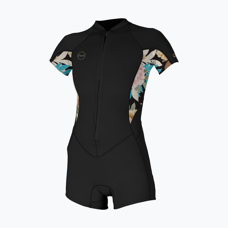 O'Neill Bahia 2/1 mm Front Zip Spring black/ micah floral/ black women's wetsuit 7