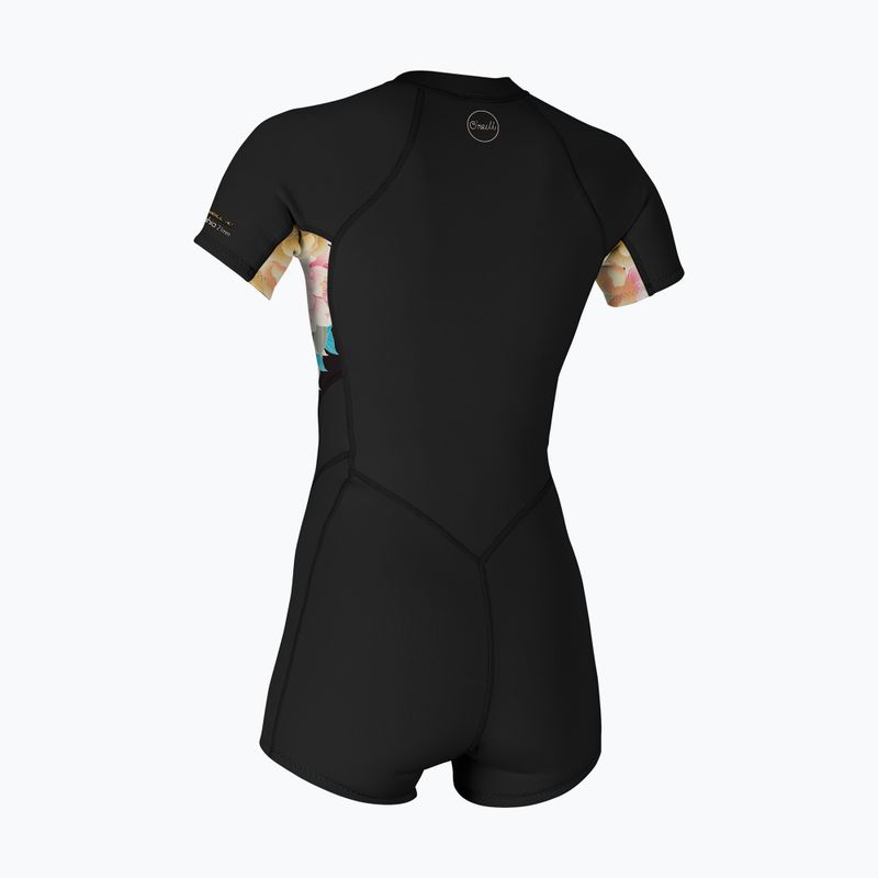 O'Neill Bahia 2/1 mm Front Zip Spring black/ micah floral/ black women's wetsuit 8