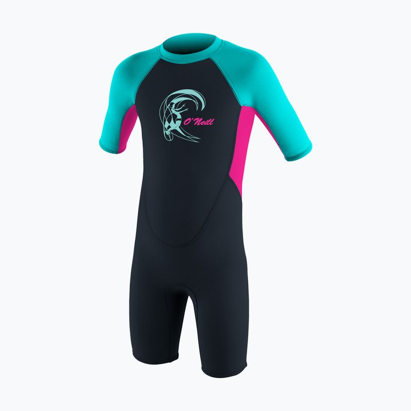 O'Neill Toddler Reactor-2 2 mm Back Zip slate/berry/lighta aqua children's swimming foam