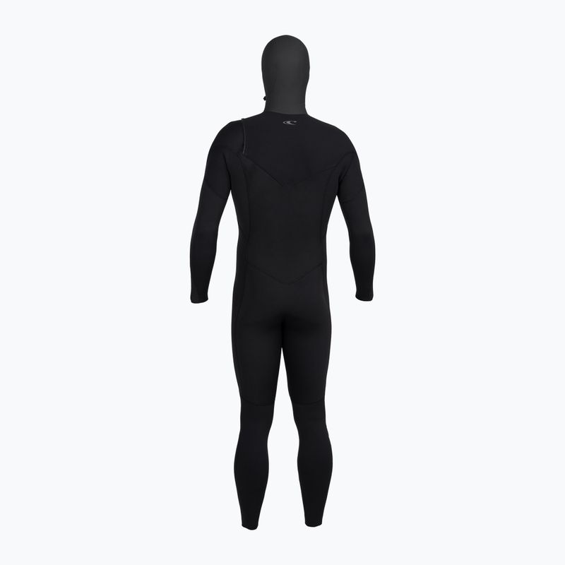 Men's wetsuit O'Neill Epic 6/4 Chest Zip with Hood black/black/black 2
