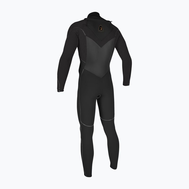 Men's wetsuit O'Neill Mutant Legend 5/4 mm Chest Zip with Hood Full black/tempered steel 2