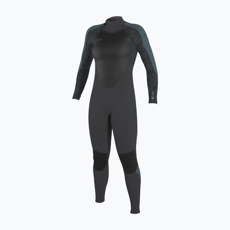 Women's swimming wetsuit O'Neill Epic 3/2 Back Zip Full IT1 tempered steel/shaded island sky/shade