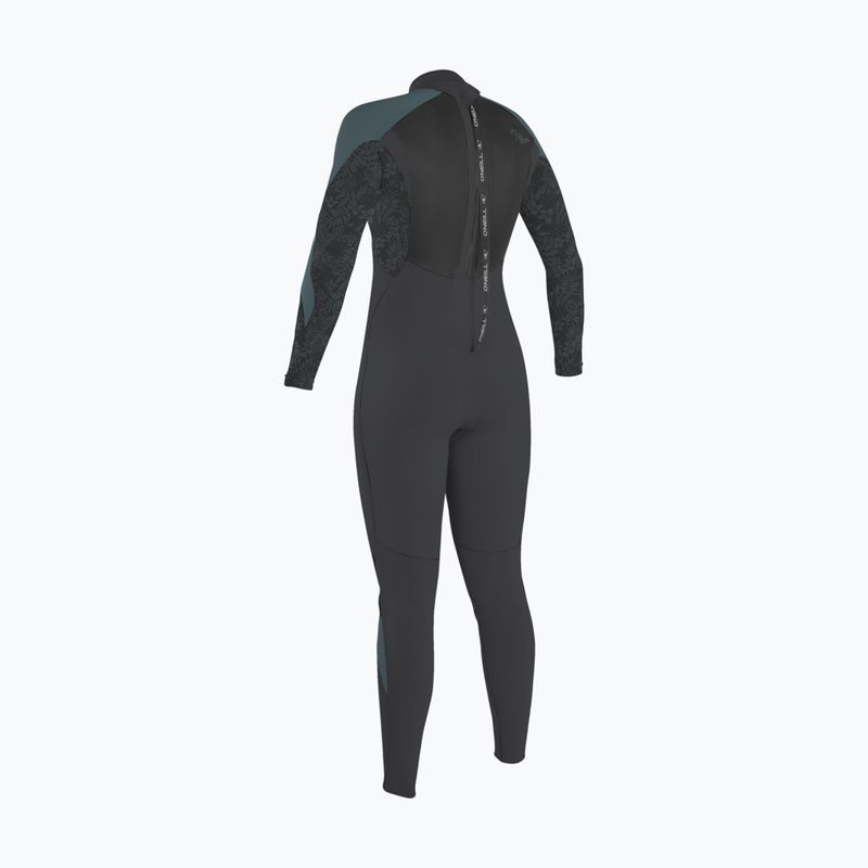 Women's swimming wetsuit O'Neill Epic 3/2 Back Zip Full IT1 tempered steel/shaded island sky/shade 2