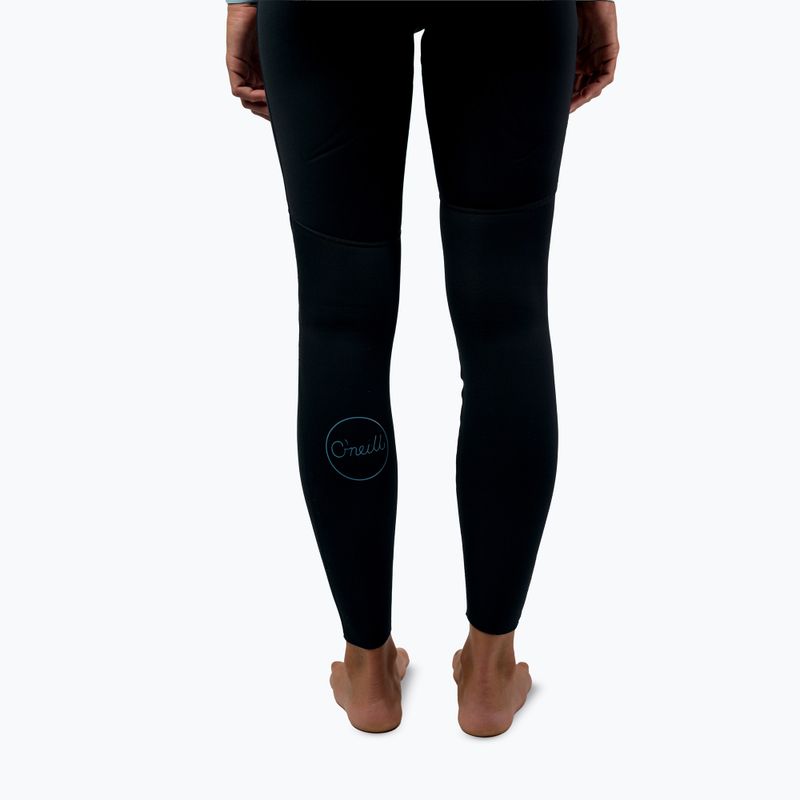 Women's swimming wetsuit O'Neill Bahia 3/2 Back Zip Full IQ5 black/surf abstract/chambray blue 10