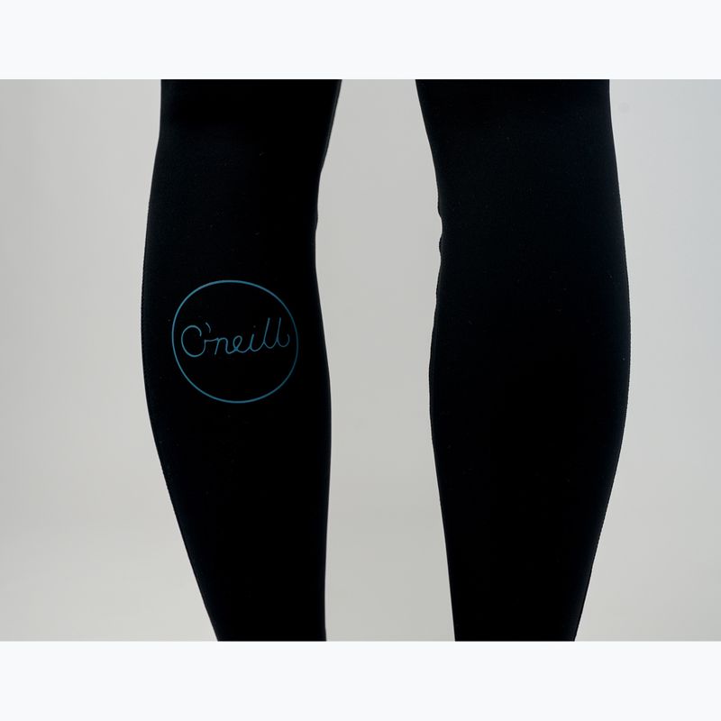 Women's swimming wetsuit O'Neill Bahia 3/2 Back Zip Full IQ5 black/surf abstract/chambray blue 11