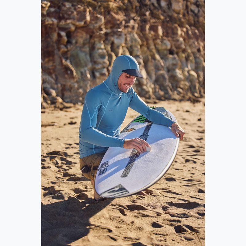 Men's swimming longsleeve O'Neill Hyperfreak Skins Rash Guard Hooded blue fusion/blue fusion 3