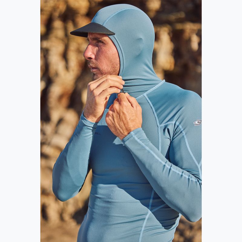Men's swimming longsleeve O'Neill Hyperfreak Skins Rash Guard Hooded blue fusion/blue fusion 7