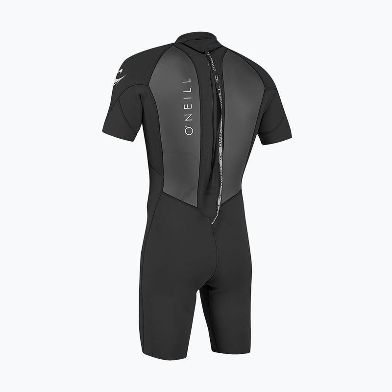 Men's swimming wetsuit O'Neill Reactor-2 2mm Back Zip SS Spring HJ5 black/black 2
