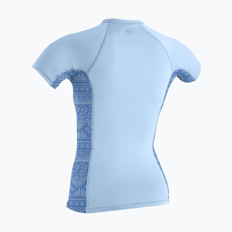 Women's swim top O'Neill Hyperfreak Skins Rash Guard chambray blue/surf abstract 2