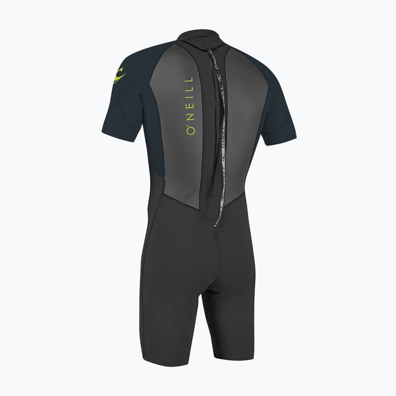 Children's swimming wetsuit O'Neill Youth Reactor-2 2mm Back Zip SS Spring black/slate 2