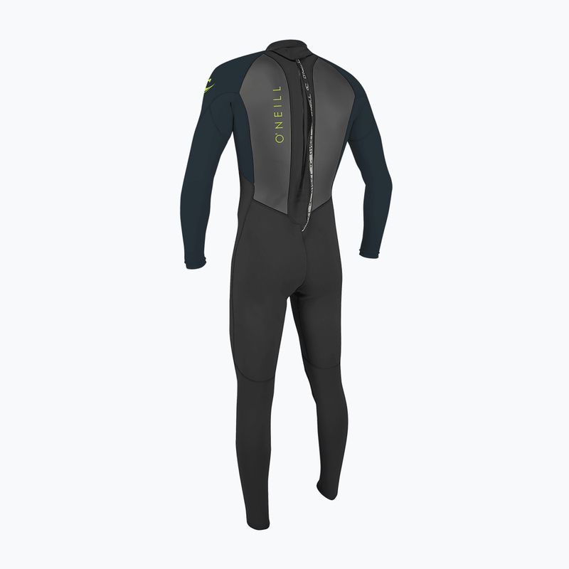 Children's swimming wetsuit O'Neill Youth Reactor-2 3/2 Back Zip Full black/slate 2