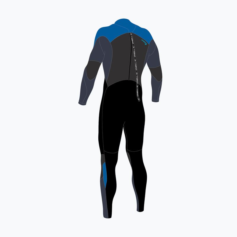 Children's swimming wetsuit O'Neill Youth Epic 4/3 mm Back Zip Full black/slate/bali blue 2
