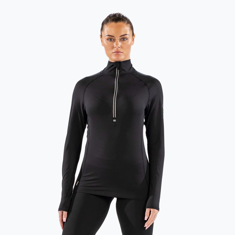 Women's thermal active sweatshirt Surfanic Cozy Zip Neck black