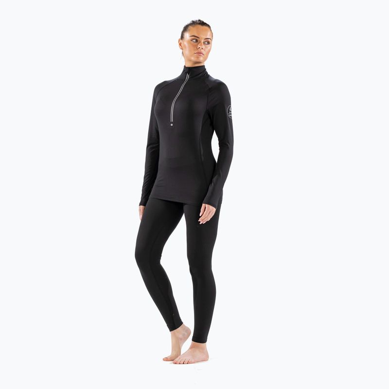 Women's thermal active sweatshirt Surfanic Cozy Zip Neck black 2