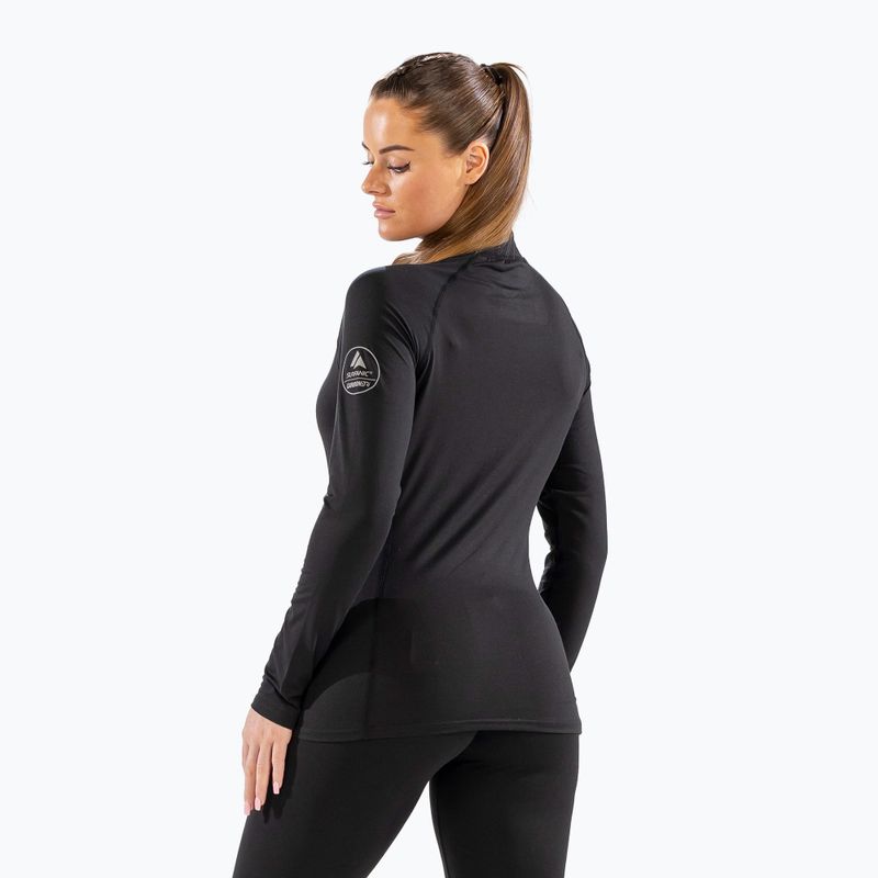 Women's thermal active sweatshirt Surfanic Cozy Zip Neck black 3