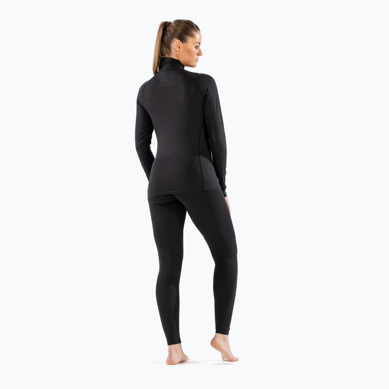 Women's thermal active sweatshirt Surfanic Cozy Zip Neck black 4