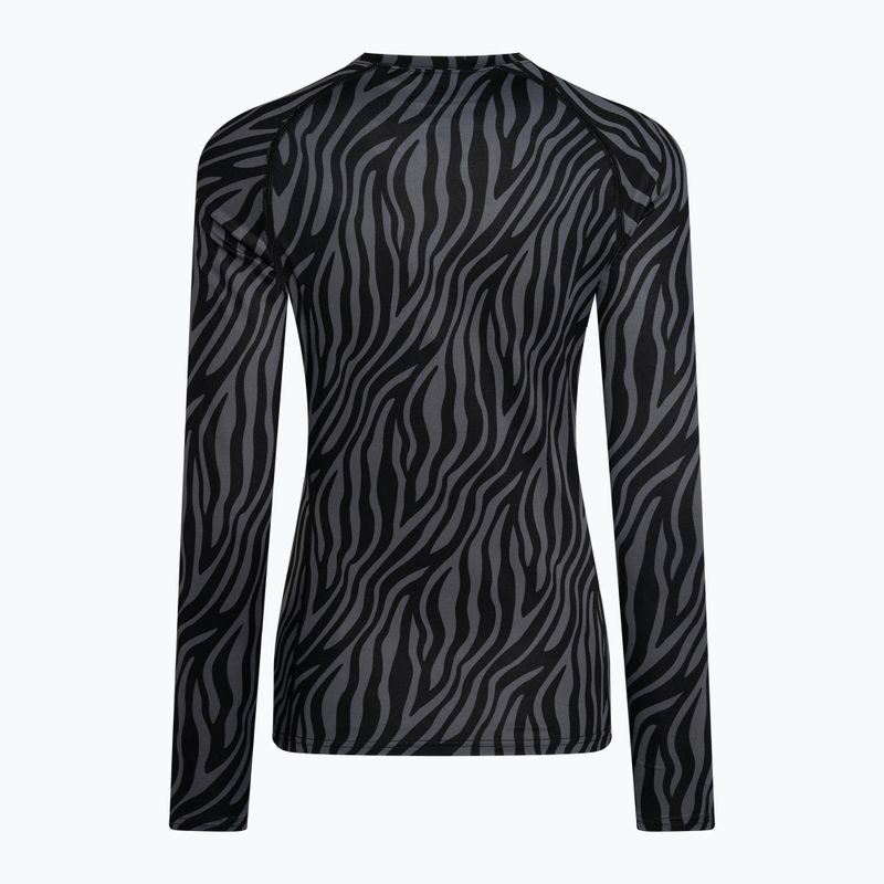 Women's thermal top Surfanic Cozy Limited Edition Crew Neck black zebra 5