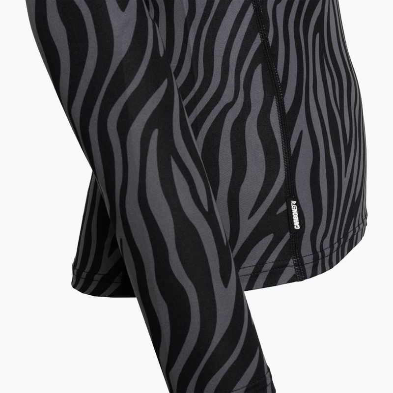 Women's thermal top Surfanic Cozy Limited Edition Crew Neck black zebra 6