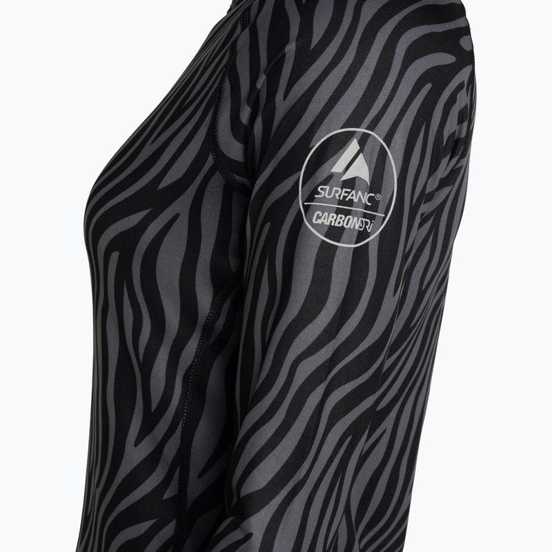 Women's thermal top Surfanic Cozy Limited Edition Crew Neck black zebra 7