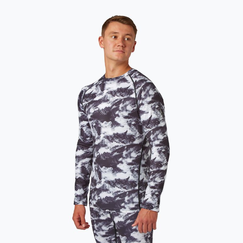 Men's thermal top Surfanic Bodyfit Limited Edition Crew Neck white out print