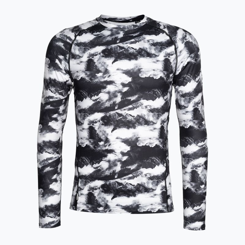 Men's thermal top Surfanic Bodyfit Limited Edition Crew Neck white out print 4