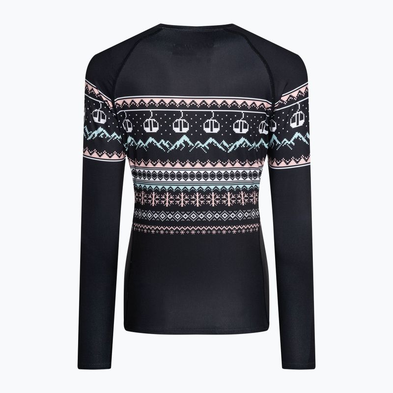 Women's Surfanic Cozy Limited Edition Crew Neck thermoactive longsleeve black fairisle 5