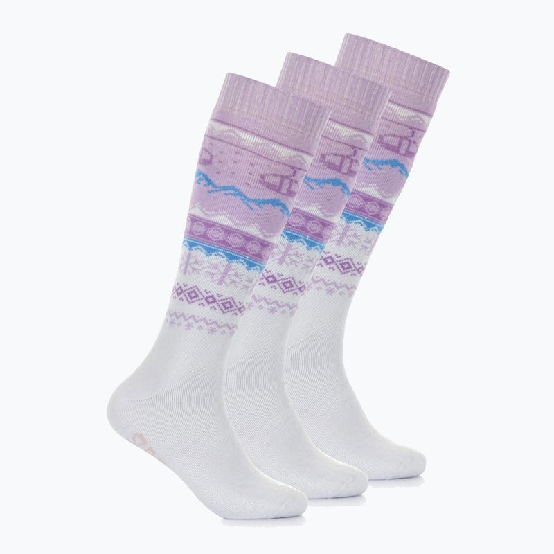 Ski socks Surfanic Pro Tech Fairisle 3 pak ice lilac 2