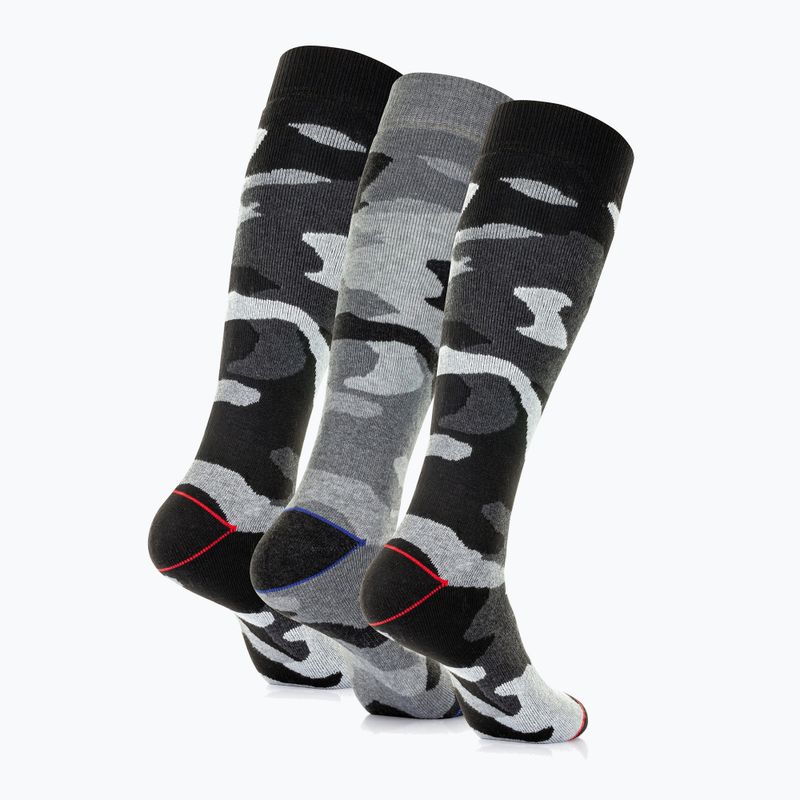Ski socks Surfanic Pro Tech Plus 3 pak black camo 3