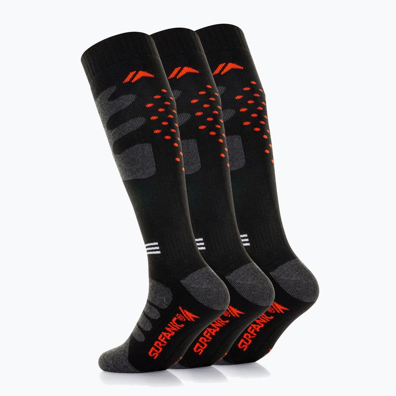 Ski socks Surfanic Pro Tech Plus 3 pak orange 3