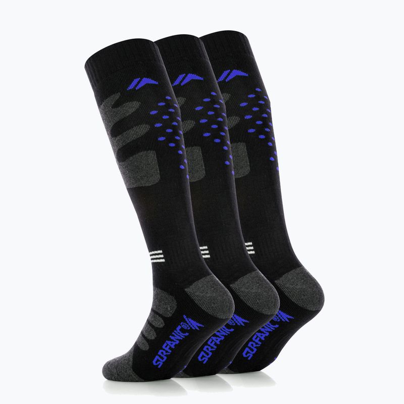 Ski socks Surfanic Pro Tech Plus 3 pak brilliant blue 3