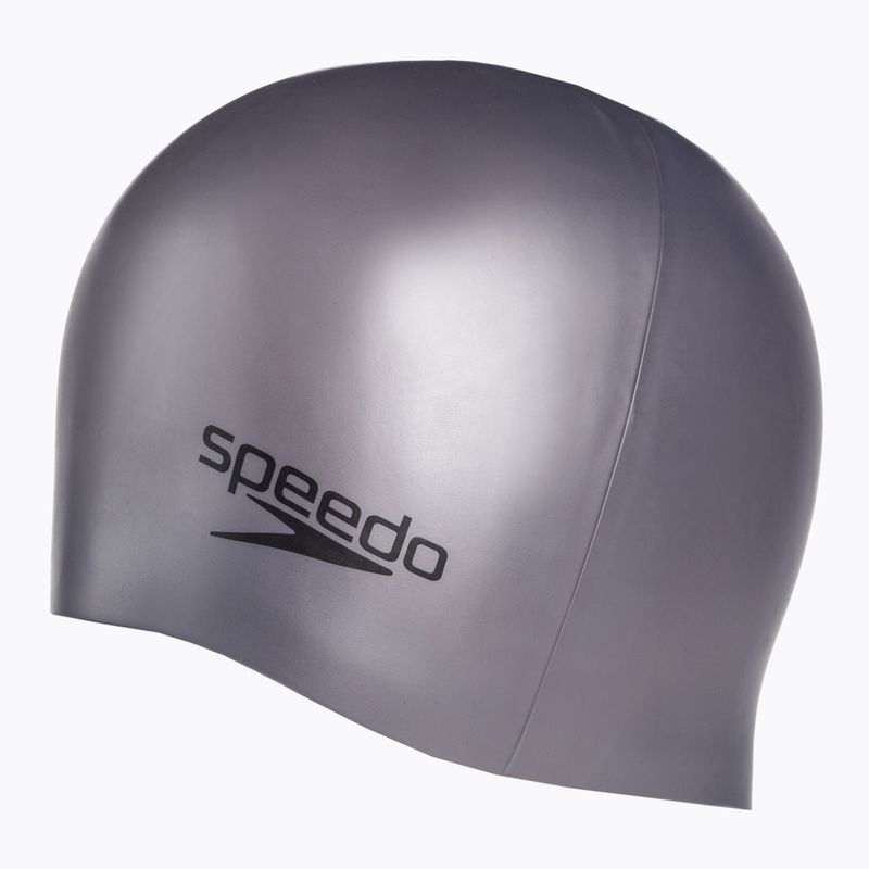 Speedo Plain Moulded Silicone silver swimming cap 8-709849086