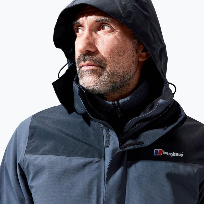 Men's Berghaus Hillwalker IA rain jacket carbon/black 5