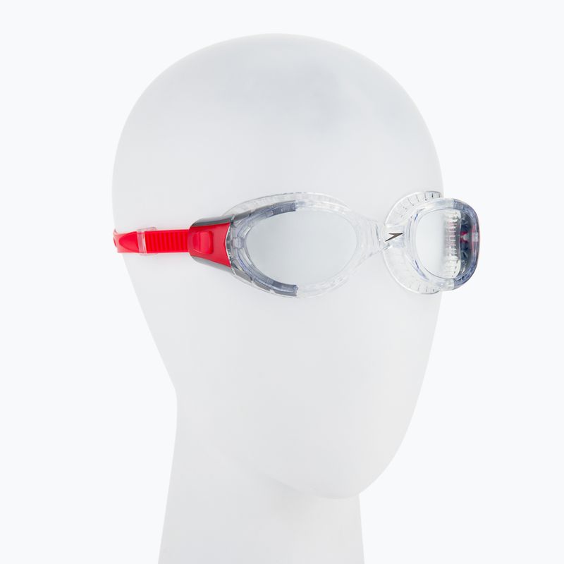 Speedo Futura Biofuse Flexiseal lava red/clear swim goggles 68-11313B991 2