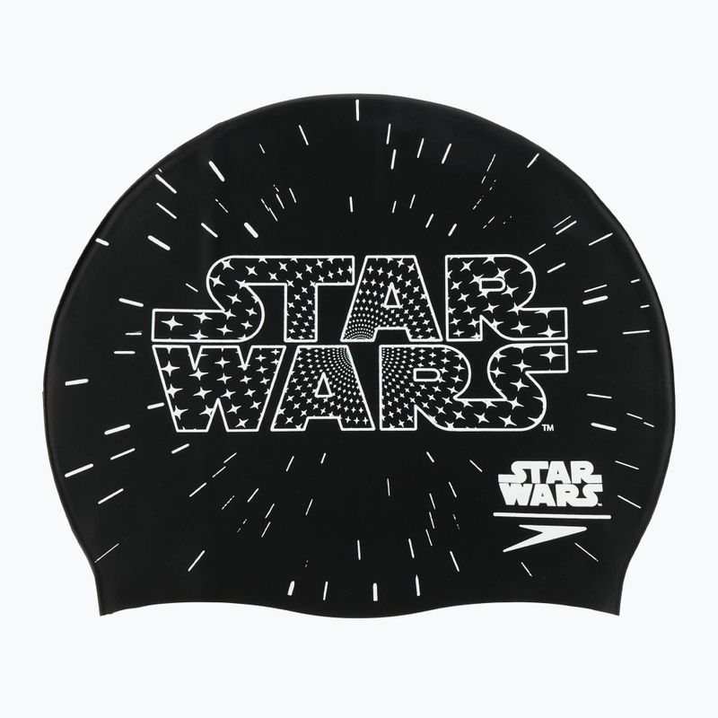 Speedo Slogan Print children's swimming cap black