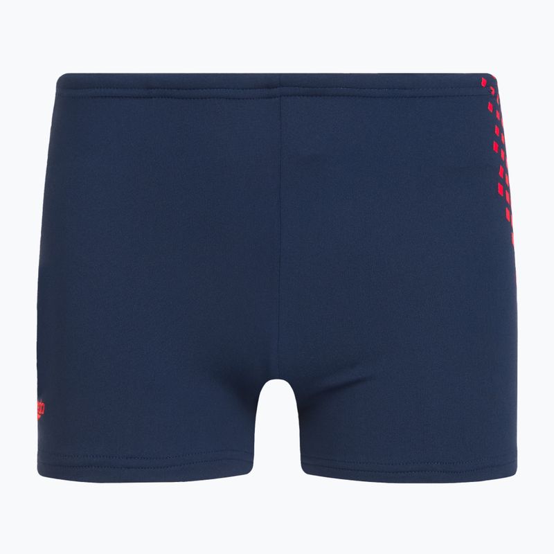 Speedo Essential Placement Allover Trunks blue/red children's swimming boxers