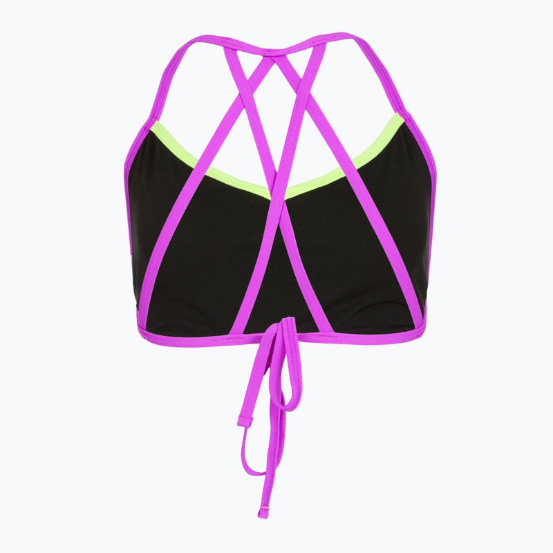 Speedo Neon Freestyler Swimsuit Top green/pink 2