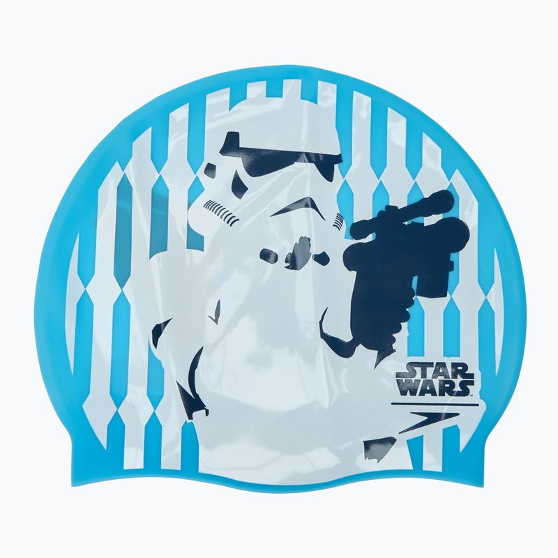 Speedo Slogan Print Star Wars Stormtrooper blue /white / grey swimming cap