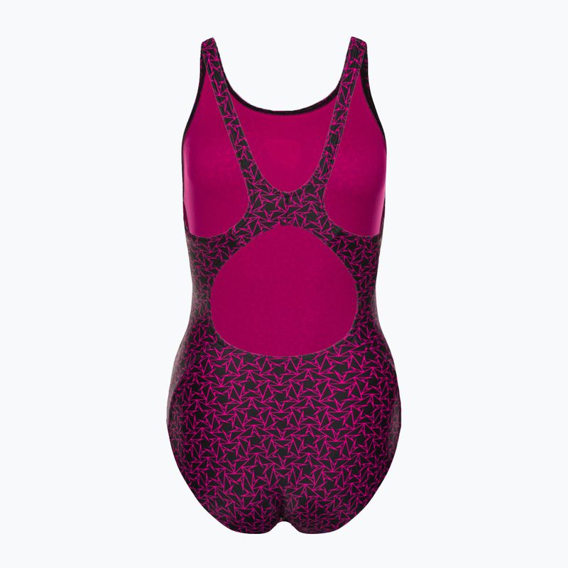 Speedo Boomstar Allover Muscleback women's one-piece swimsuit black-pink 68-12299B344 2