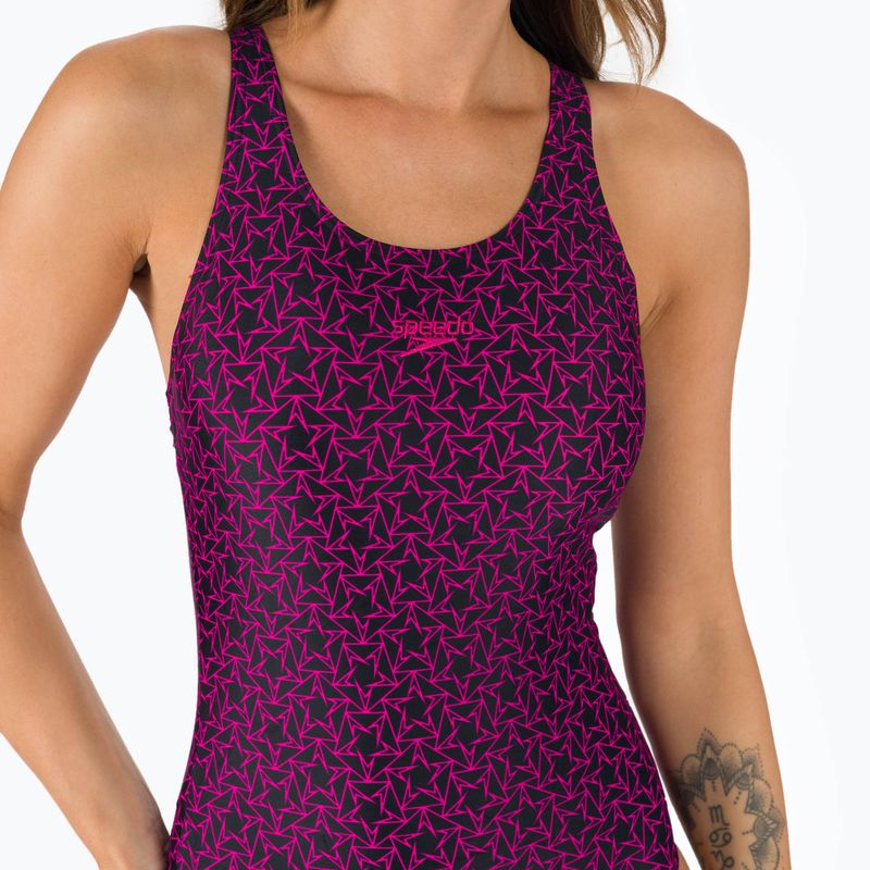 Speedo Boomstar Allover Muscleback women's one-piece swimsuit black-pink 68-12299B344 7