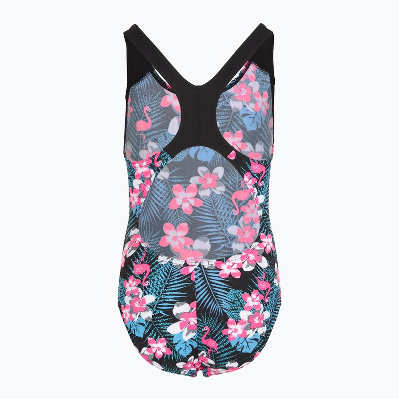 Speedo Allover Splashback blue/pink children's one-piece swimsuit 2