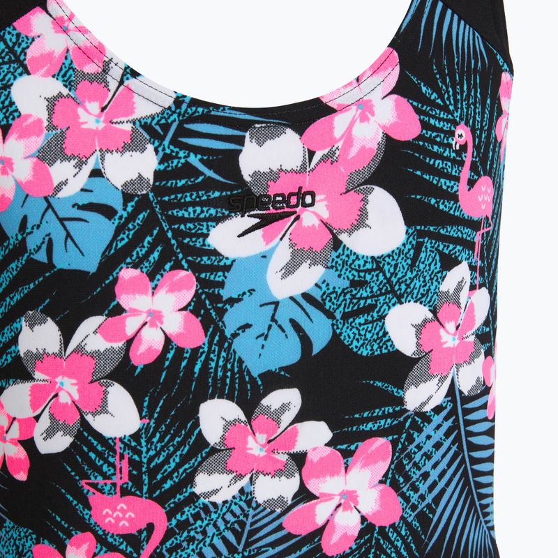 Speedo Allover Splashback blue/pink children's one-piece swimsuit 3