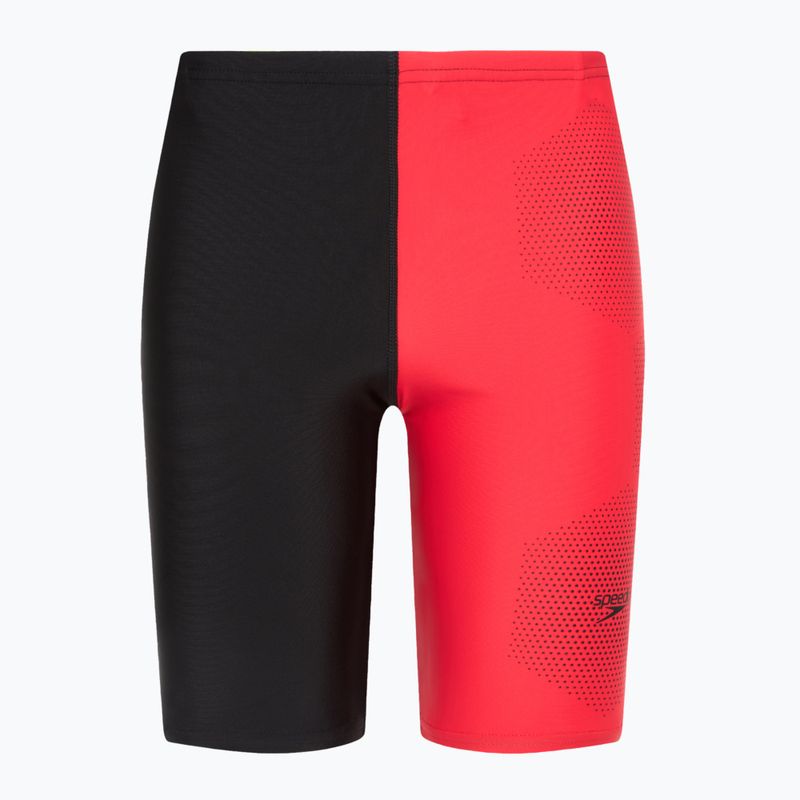 Speedo Tech Placement Children's Swim Jammer black/red