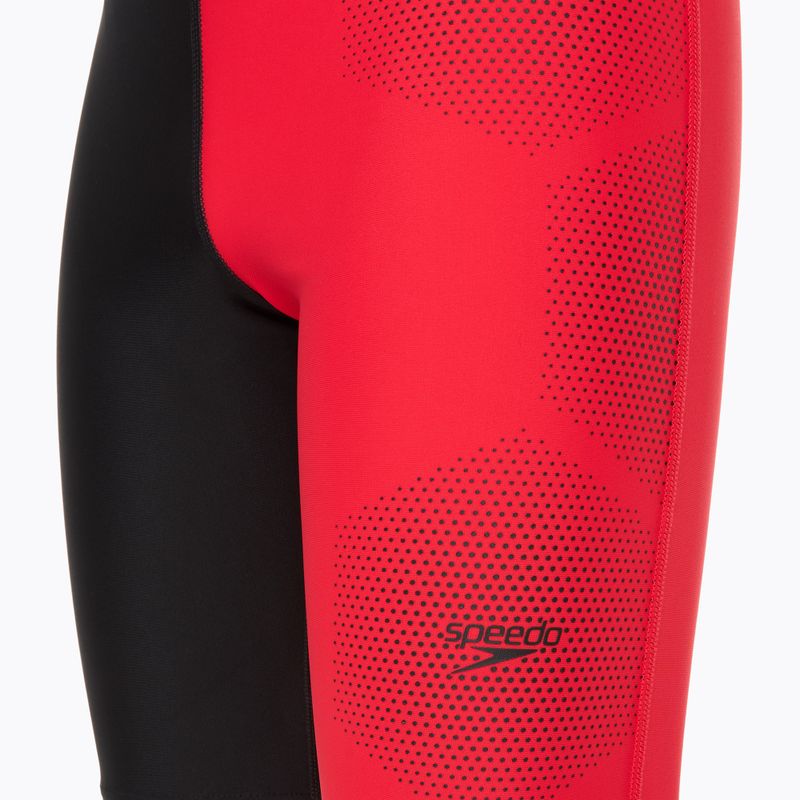 Speedo Tech Placement Children's Swim Jammer black/red 3