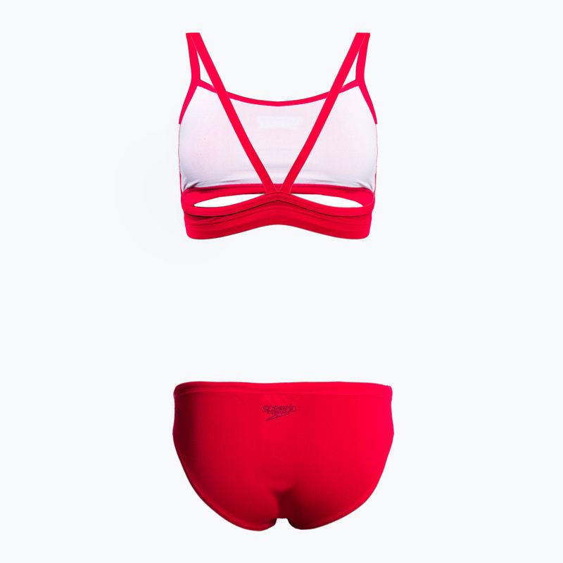 Speedo Essential Endurance+ Thinstrap Bikini women's two-piece swimsuit red 126736446 2