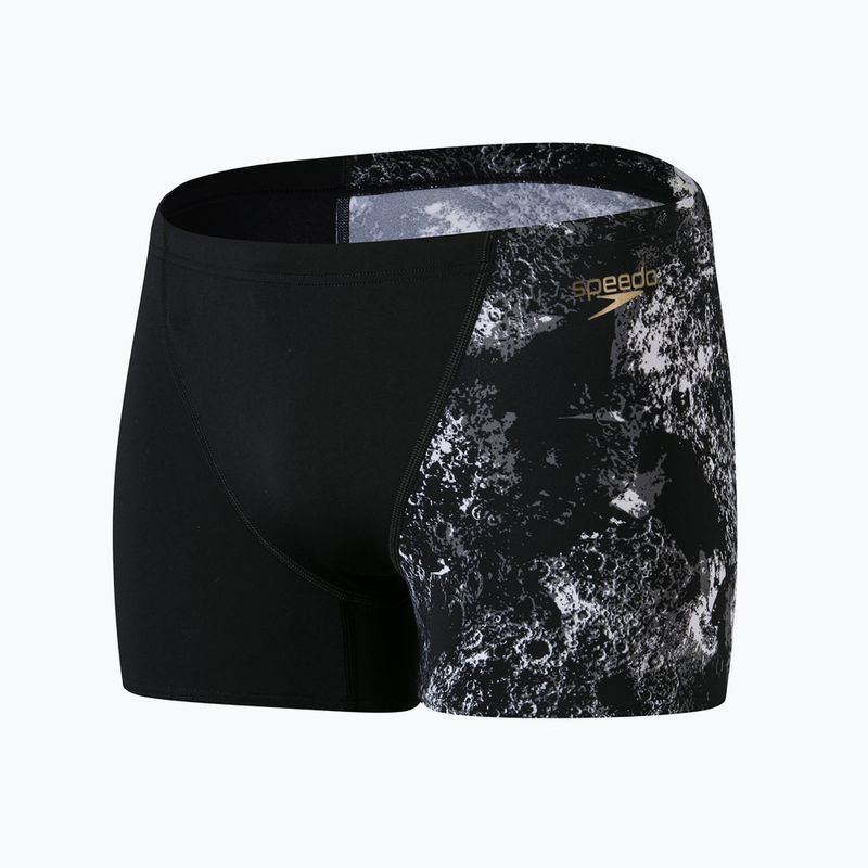 Men's Speedo Allover V-Cut Aquqshort swim boxers black-grey 68-09734F330 4