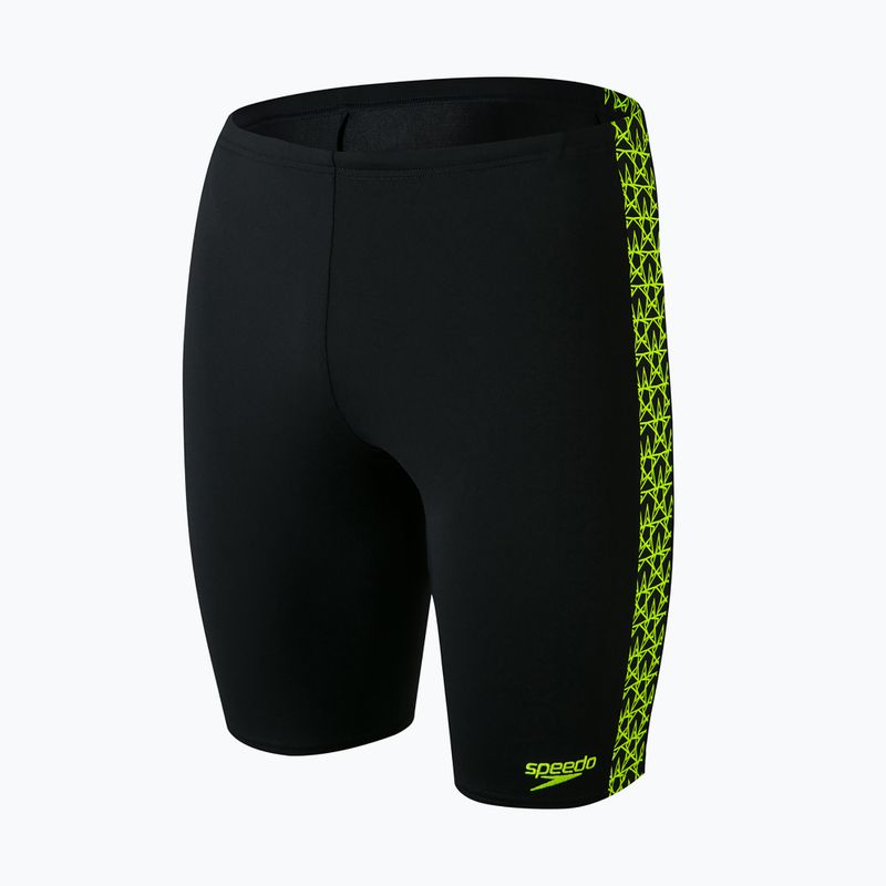 Men's Speedo Boomstar Splice Jammer swimwear black and yellow 68-12418A599