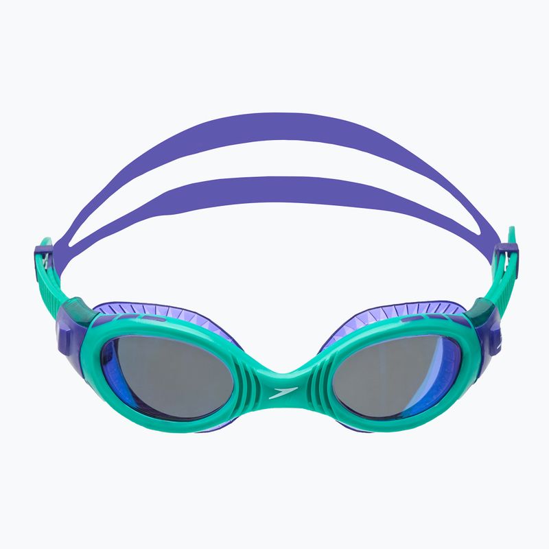 Speedo Futura Biofuse Flexiseal Mirror children's swimming goggles violet / emerald / saphire blue 2