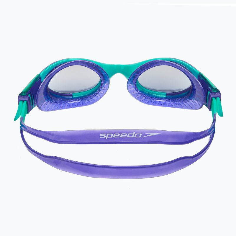 Speedo Futura Biofuse Flexiseal Mirror children's swimming goggles violet / emerald / saphire blue 4