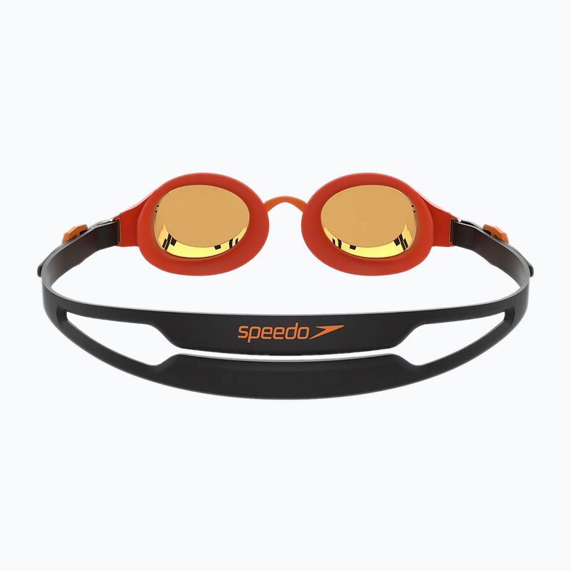 Speedo Hydropure Mirror children's swimming goggles black/mango/orange gold 3