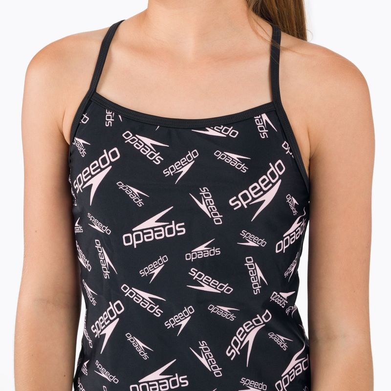 Speedo Printed Tie-Back Children's Two-Piece Tankini Black 68-12380F390 7